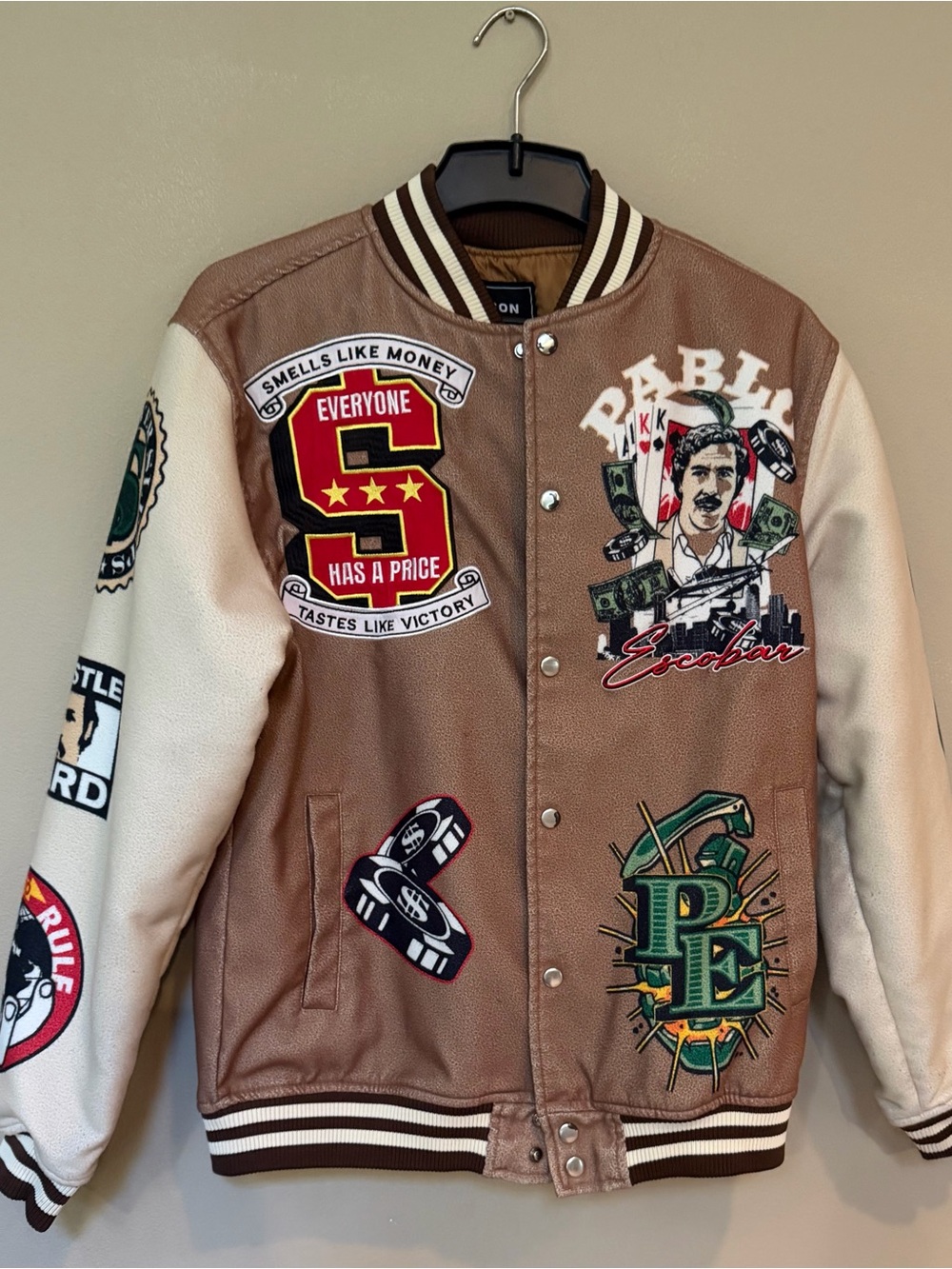 Pablo Escobar Men’s Varsity Jacket.